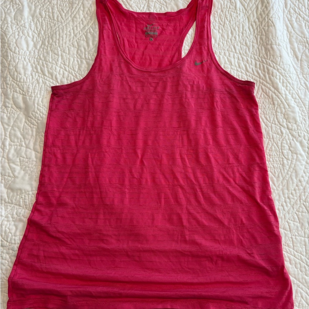 Nike Women's hot Pink Fri-fit running Tank Top